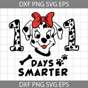 100 Days of School SVG, 101 Days Smarter Svg, Back To School Svg, Cricut File, Clipart, Svg, Png, Eps, Dxf