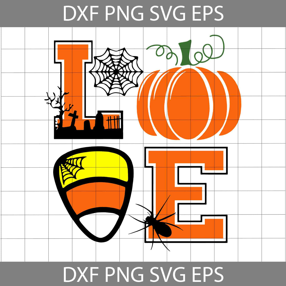 Candy Love Halloween Svg, Spiderweb Svg, Love Halloween Svg, Halloween