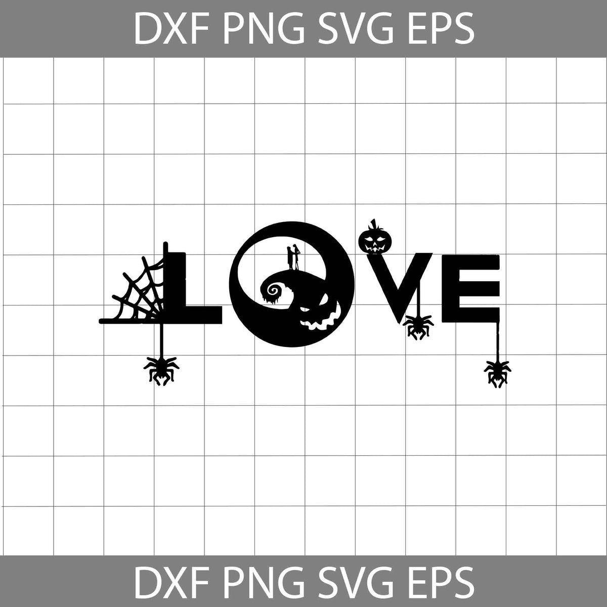 Jack And Sally Love Halloween Svg, Halloween Svg, Cricut File, Clipart