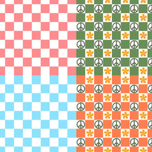Load image into Gallery viewer, Retro Checkerboard Seamless Pattern, Scrapbook, Digital Paper, Wallpaper, Background, Checkerboard Pattern, 12*12inches -300dpi