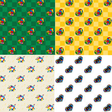 Load image into Gallery viewer, Autism Awareness Seamless Pattern, Digital Papers, Scrapbook Papers, Pattern Paper, Background, Wallpaper, Autism Pattern, 12*12inches -300dpi