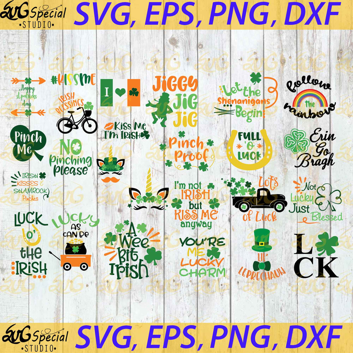 St. Patrick's Day SVG Bundle, 25 St Patricks Day SVG, Cut Files, Clip ...