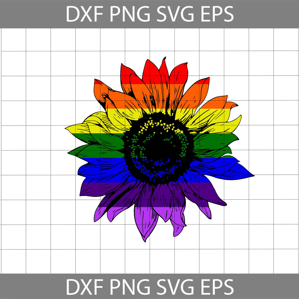 Lgbt Sunflower Svg Lgbt Svg Lesbian Svg Gay Svg Cricut File Clipart Svg Png Eps Dxf 8142