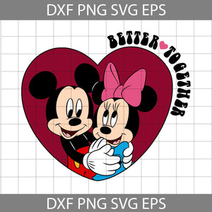 Mouse heart Svg, Mouse Svg, Happy Valentine's Day Svg, Cartoon Svg, Valentine's Day Svg, Cricut File, Clipart, Svg, Png, Eps, Dxf