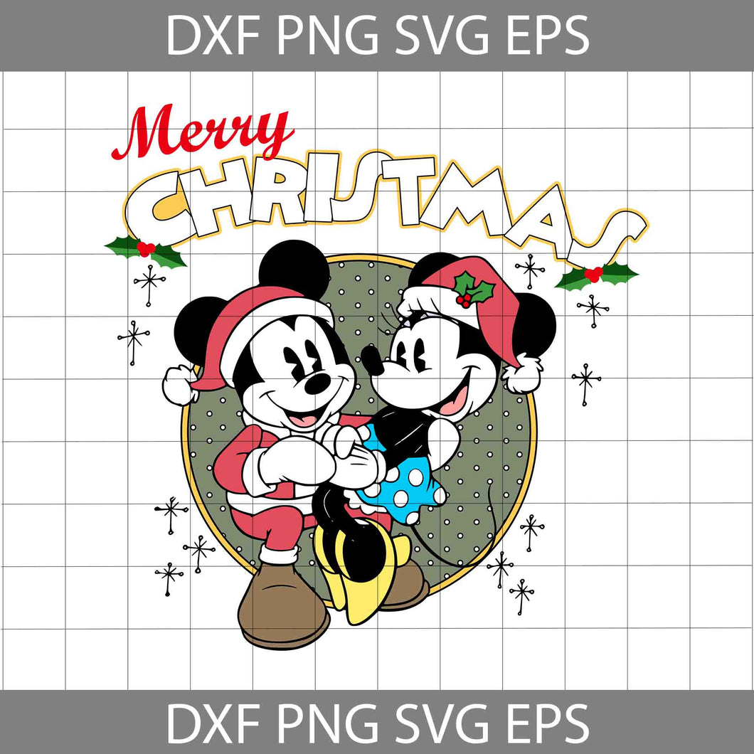 Mouse Christmas Svg, Merry Christmas Svg, Cartoon Svg, Christmas Svg, Cricut File, Clipart, Svg, Png, Eps, Dxf