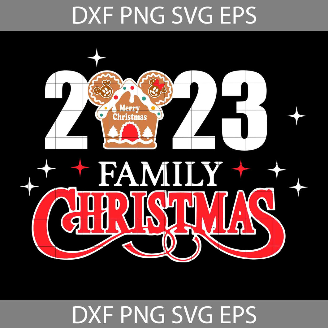 Family Christmas 2023 House Svg, Merry Christmas Svg, Cartoon Svg, Christmas Svg, Cricut File, Clipart, Svg, Png, Eps, Dxf