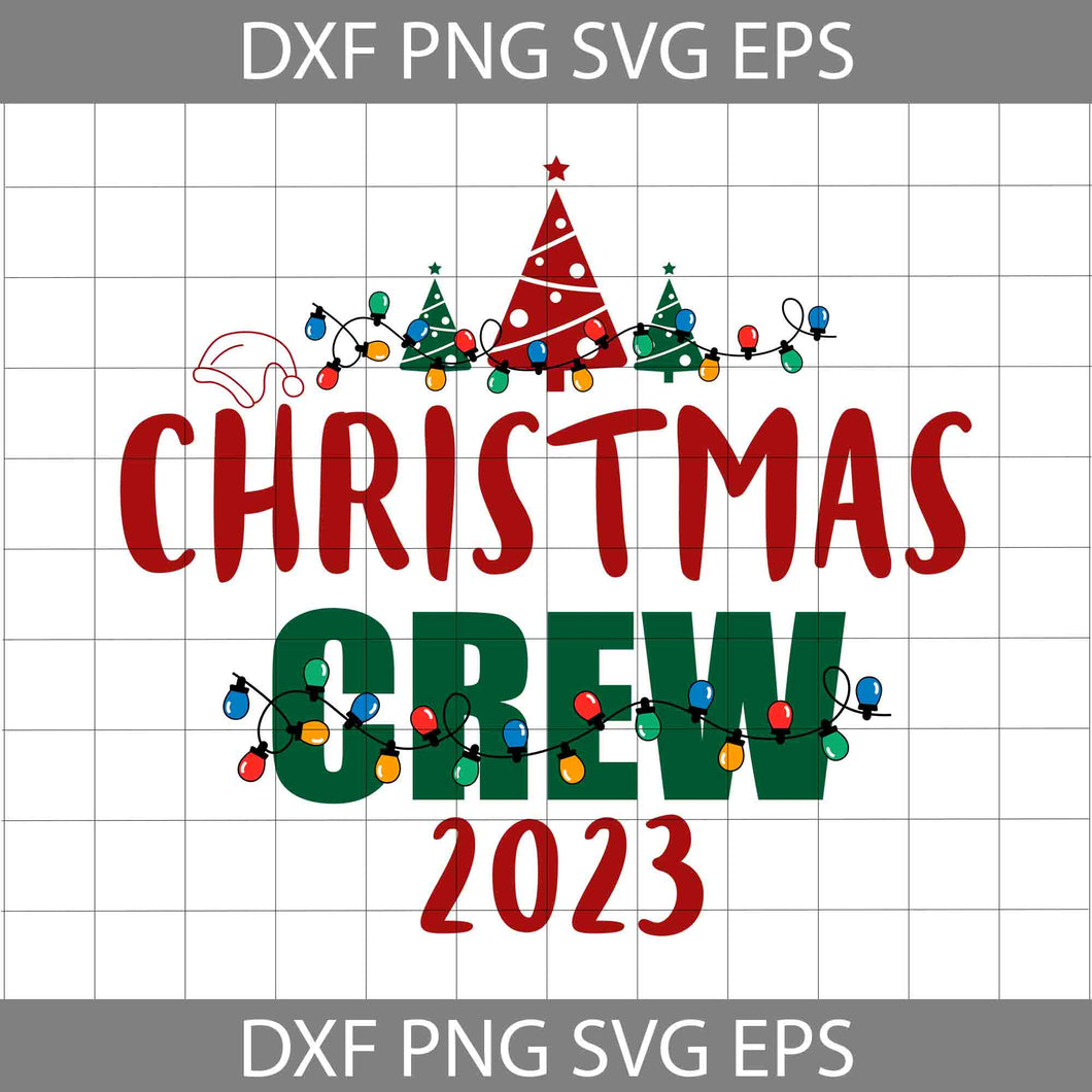 Christmas Crew 2023 Svg, Merry Christmas Svg, Cartoon Svg, Christmas Svg, Cricut File, Clipart, Svg, Png, Eps, Dxf