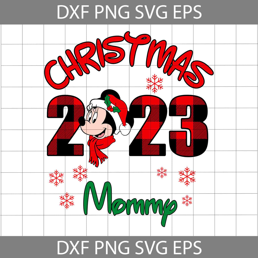 Mouse Christmas 2023 Mommy Svg, Mouse Christmas Svg, Merry Christmas Svg, Cartoon Svg, Christmas Svg, Cricut File, Clipart, Svg, Png, Eps, Dxf