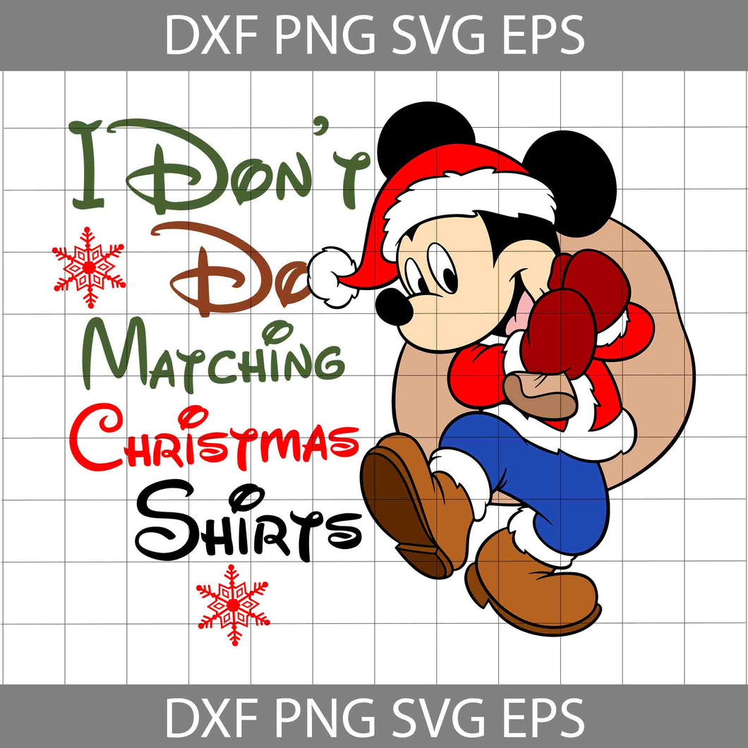 Mouse Christmas Svg, I Don't Christmas Svg, Cartoon Svg, Christmas Svg, Cricut File, Clipart, Svg, Png, Eps, Dxf