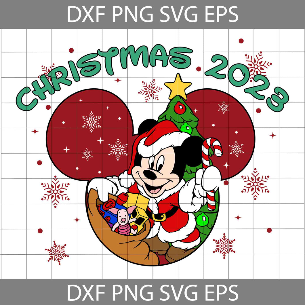 Mouse Christmas Svg, Merry Christmas Svg, Cartoon Svg, Christmas Svg, Cricut File, Clipart, Svg, Png, Eps, Dxf