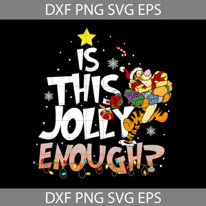 Is This Jolly Enough SVG, Santa Christmas Svg, Merry Christmas Svg, Cartoon Svg, Christmas Svg, Cricut File, Clipart, Svg, Png, Eps, Dxf