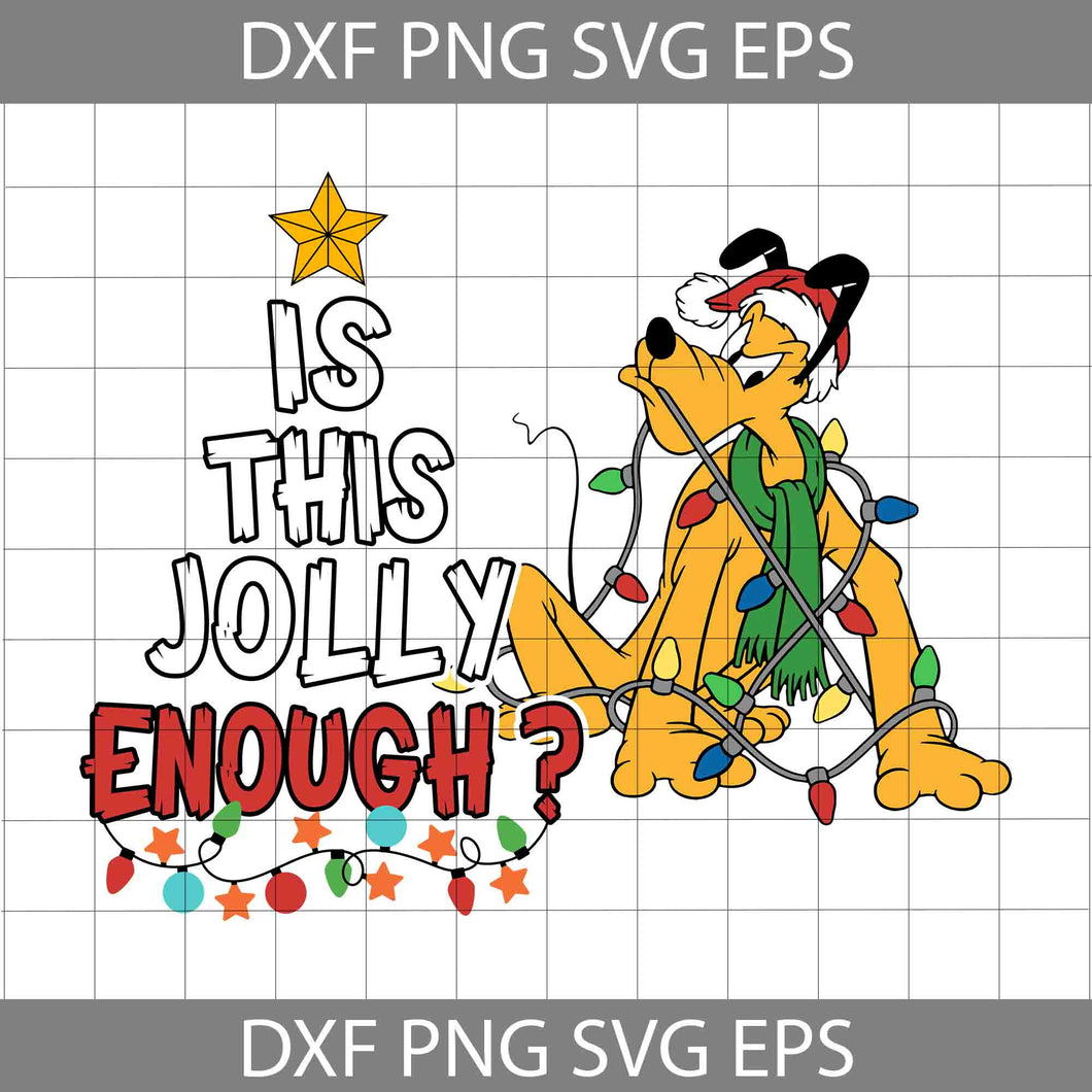 Is The Jolly Enough Svg, Merry Christmas Svg, Cartoon Svg, Christmas Svg, Cricut File, Clipart, Svg, Png, Eps, Dxf