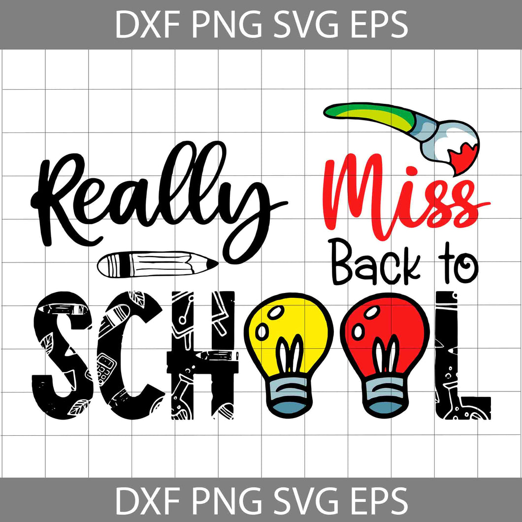 Really Miss Back To School Couple Light Bulb Svg, Back To School Svg, Cricut File, Clipart, Svg, Png, Eps, Dxf