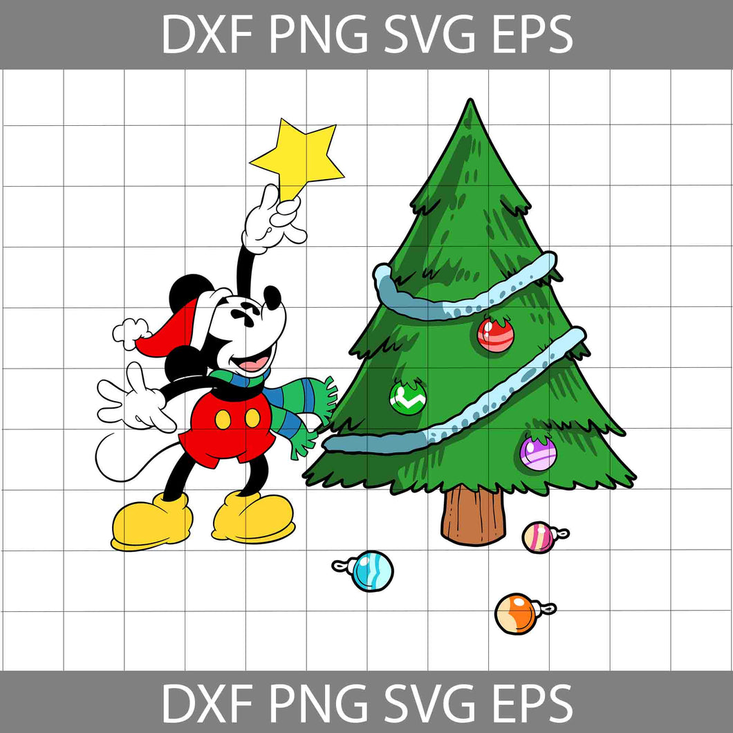 Mouse Christmas Svg, Merry Christmas Svg, Cartoon Svg, Christmas Svg, Cricut File, Clipart, Svg, Png, Eps, Dxf