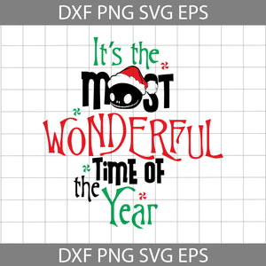 It's The Most Wonderful Time Of The Year Svg,  Merry Christmas Svg, Cartoon Svg, Christmas Svg, Cricut File, Clipart, Svg, Png, Eps, Dxf