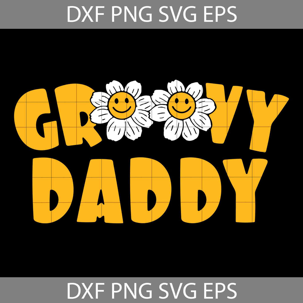 Groovy Daddy Retro Matching Family SVG, Father's Day Svg, Cricut File, Clipart, Svg, Png, Eps, Dxf