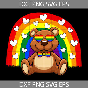 LGBT Bear SVG, LGBT Pride SVG, Be Kind Svg, Cricut File, Clipart, Svg, Png, Eps, Dxf