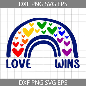 Love Wins Svg, LGBT Svg, Cricut File, Clipart, Svg, Png, Eps, Dxf