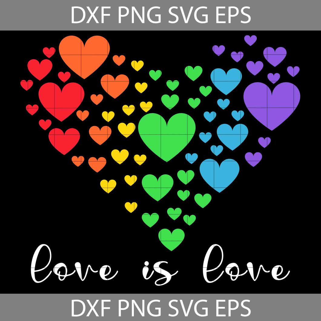 LGBT Heart Shape By Heart SVG, LGBT Pride SVG, Be Kind SVG, LGBT Svg, Cricut File, Clipart, Svg, Png, Eps, Dxf