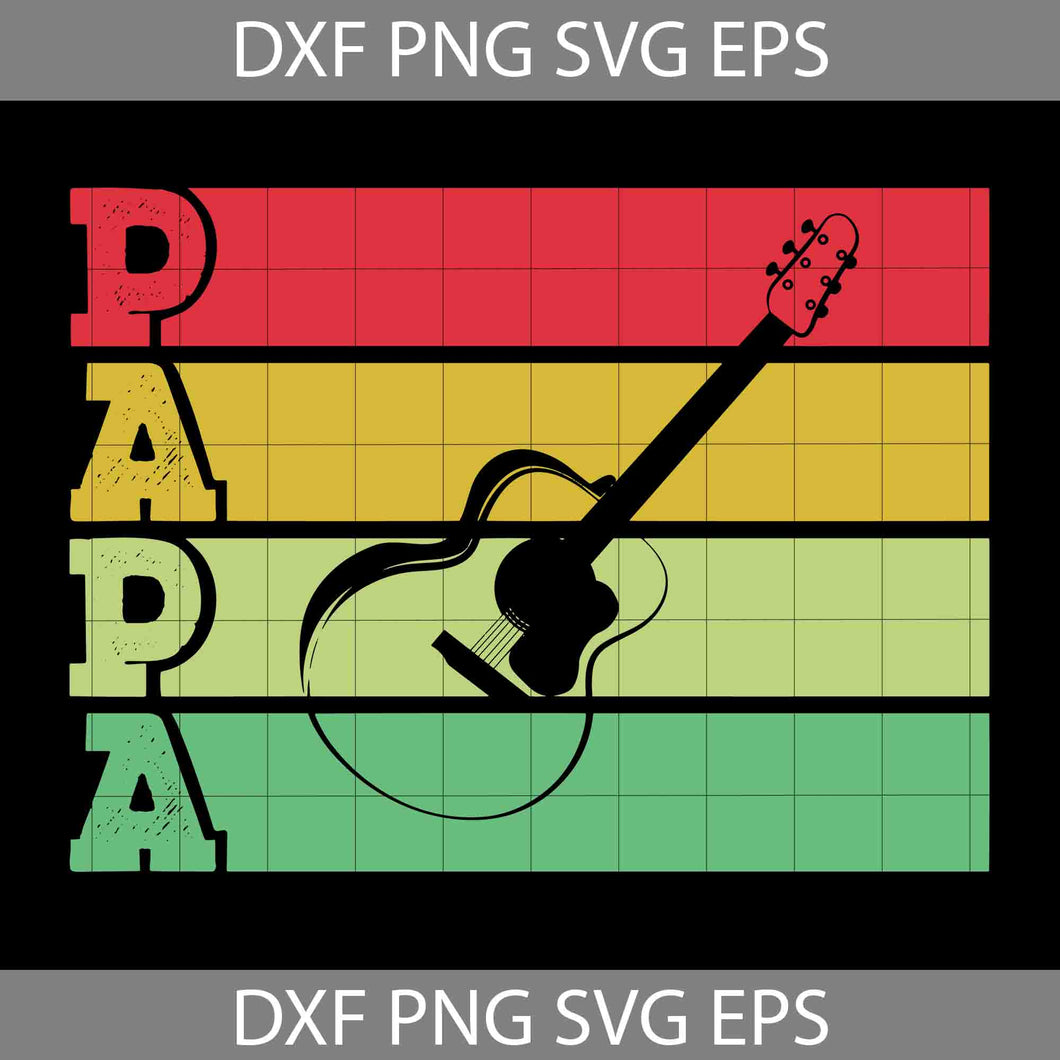 Papa Guitar, Guitar, Guitarist, Guitaristpapa SVG, Father's Day Svg, Cricut File, Clipart, Svg, Png, Eps, Dxf