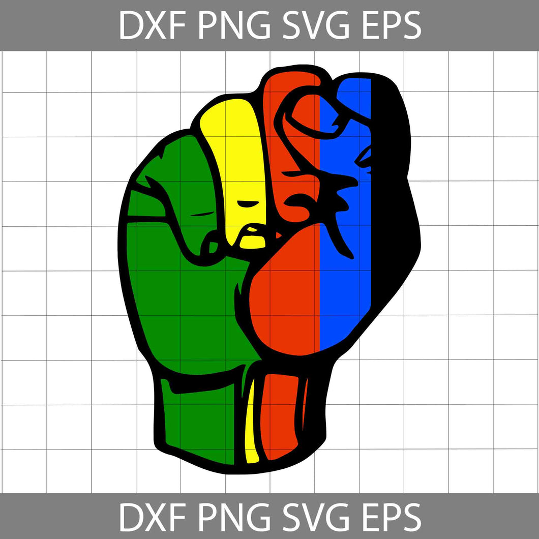 Gay Pride Raised Fist Svg, Gay Fist Hand Pride Symbol Svg, Lgbt Svg, Cricut File, Clipart, Svg, Png, Eps, Dxf