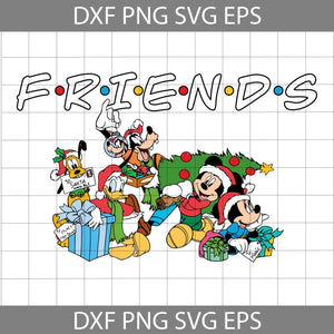 Mouse And Friends Svg, Merry Christmas Svg, Cartoon Svg, Christmas Svg, Cricut File, Clipart, Svg, Png, Eps, Dxf