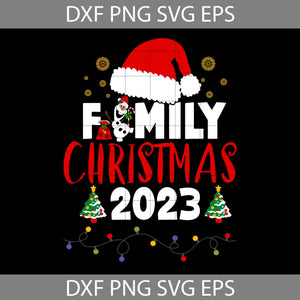 Family Christmas 2023 Matching Xmas Svg, Merry Christmas Svg, Cartoon Svg, Christmas Svg, Cricut File, Clipart, Svg, Png, Eps, Dxf