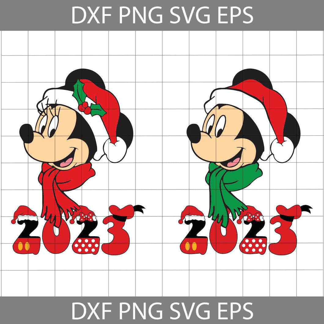 Santa Mouse Svg, Xmas Svg, Cartoon Svg, Merry Christmas Svg, Christmas Svg, Cricut File, Clipart, Svg, Png, Eps, Dxf