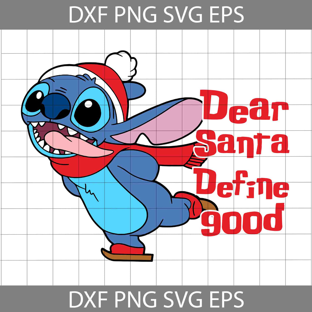 Santa Hat Dear Santa Define Good Svg, Cartoon Svg, Merry Christmas Svg, Christmas Svg, Cricut File, Clipart, Svg, Png, Eps, Dxf