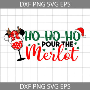 Ho ho ho pour the merlot christmas wine Svg, Mouse Svg, Merry Christmas Svg, Cartoon Svg, Christmas Svg, Cricut File, Clipart, Svg, Png, Eps, Dxf