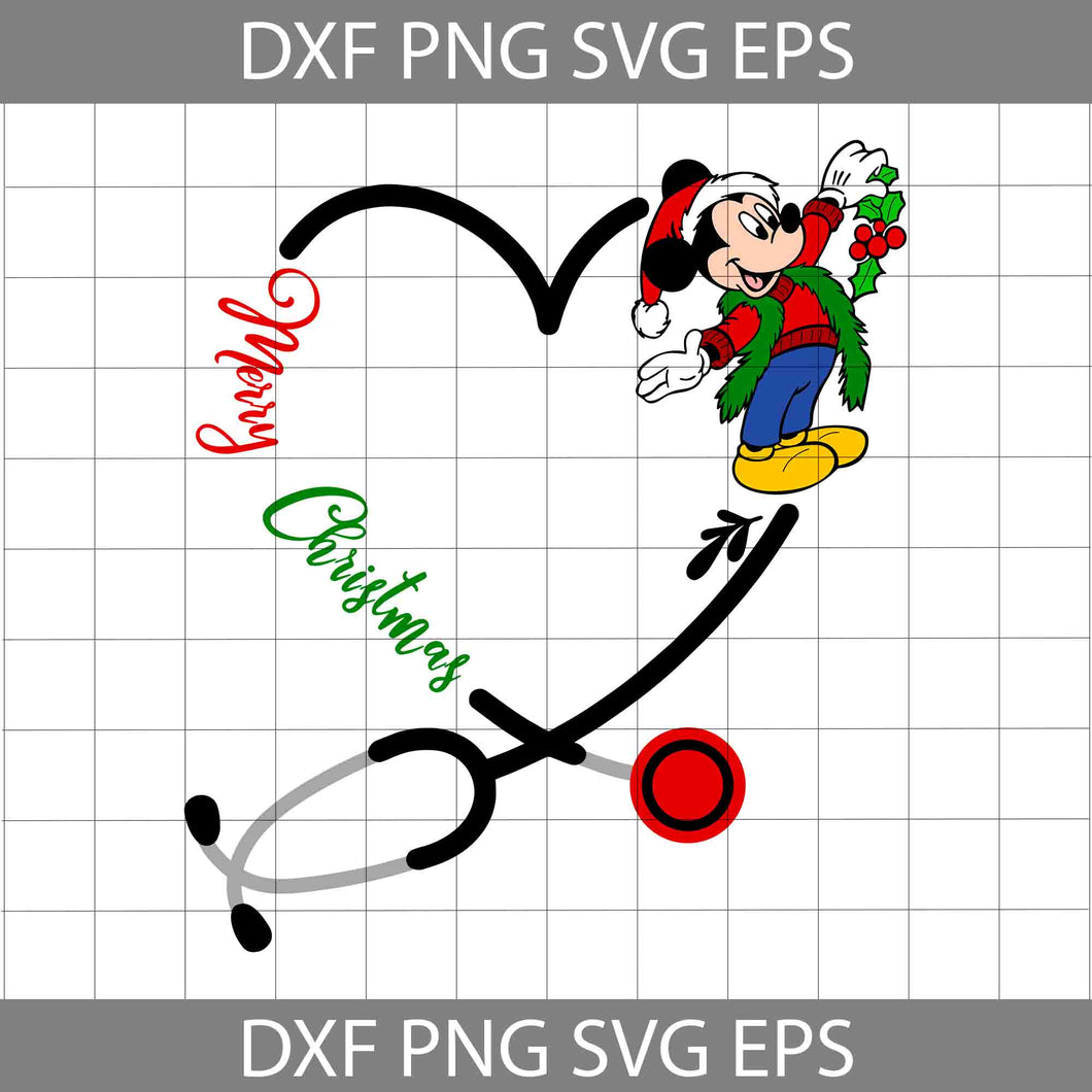 Mouse Christmas Svg, Merry Christmas Svg, Cartoon Svg, Cricut File, Clipart, Svg, Png, Eps, Dxf