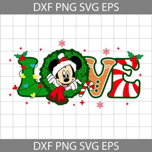 Mouse Christmas Svg, Merry Christmas Svg, Cartoon Svg, Cricut File, Clipart, Svg, Png, Eps, Dxf