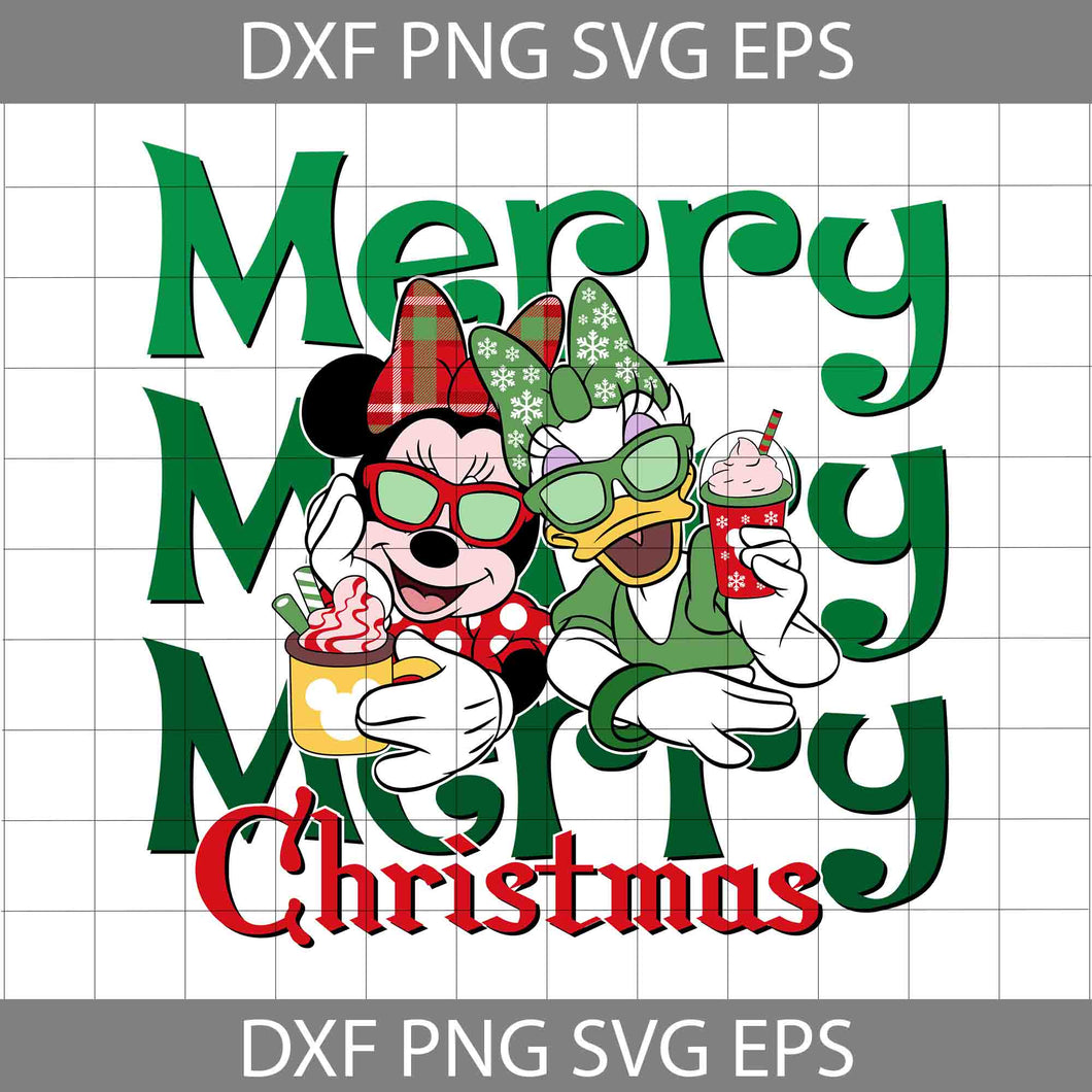 Red Green Plaid Christmas Svg, Mouse Christmas Svg, Duck Svg, Cartoon Svg, Christmas Svg, Cricut File, Clipart, Svg, Png, Eps, Dxf