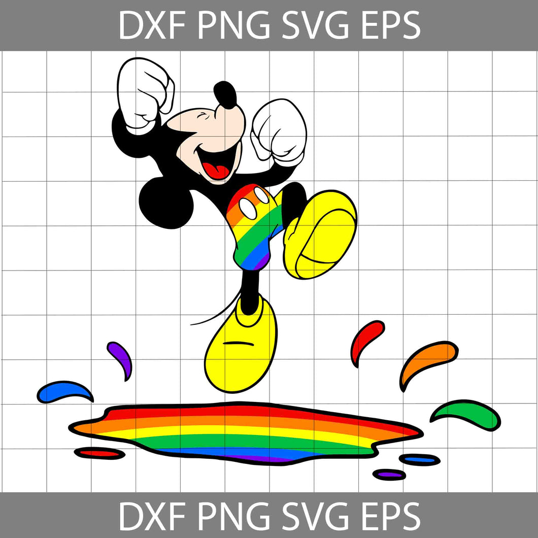 Mickey Pride Svg, Lgbt Svg, Pride Svg, Equality Svg, Rainbow Flag Svg, Cricut File, Clipart, Svg, Png, Eps, Dxf