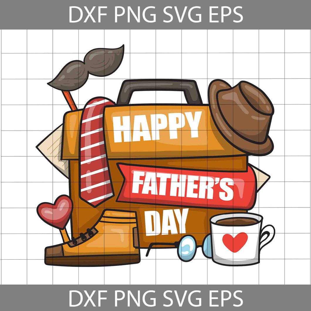 Happy Father's Day Svg, Dad Svg, Coffee Svg, Tie Svg, Beard Svg, Heart Svg, Suitcase Svg, Father's Day Svg, Cricut File, Clipart, Svg, Png, Eps, Dxf