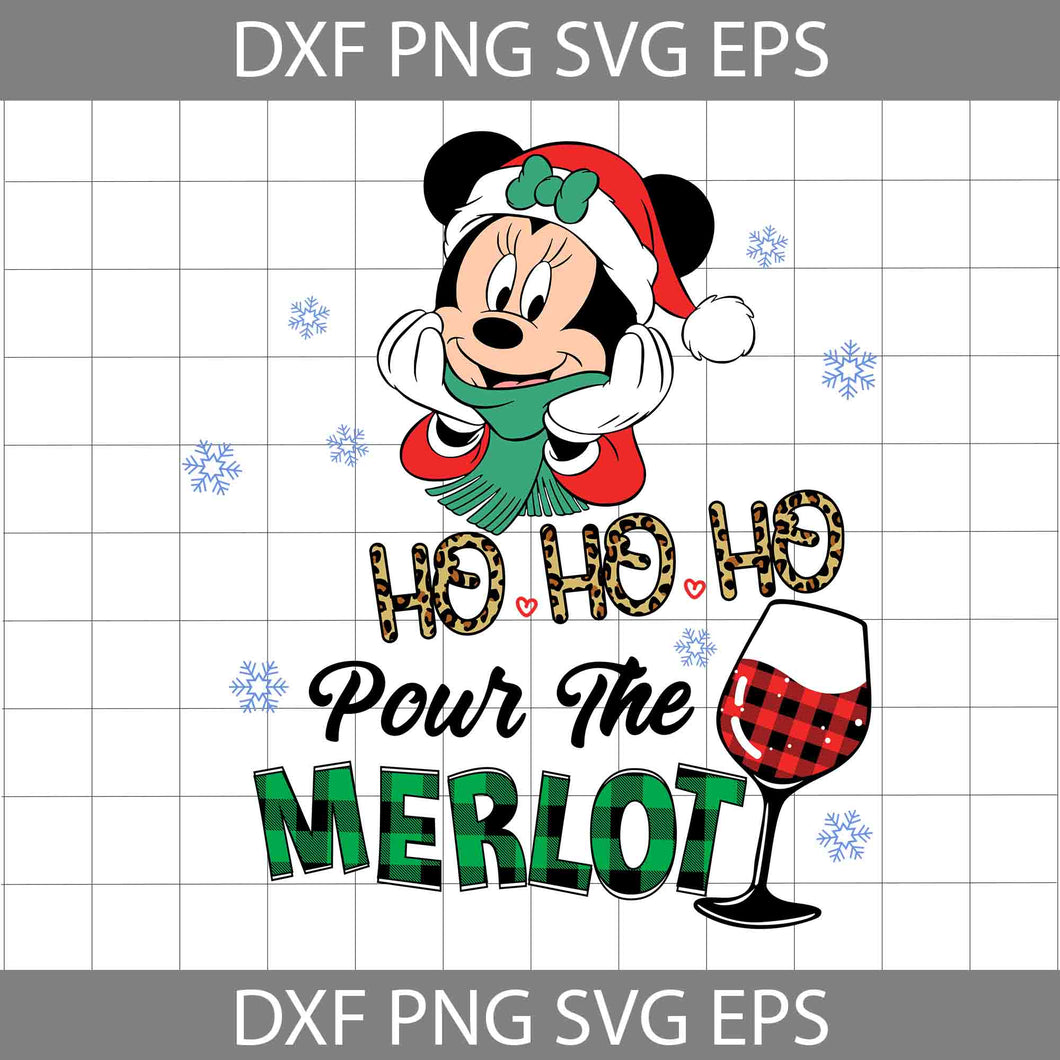 Ho Ho Ho Pour The Merlot Christmas Svg, Christmas Svg, Merry Christmas Svg, Cartoon Svg, Christmas Svg, Cricut File, Clipart, Svg, Png, Eps, Dxf