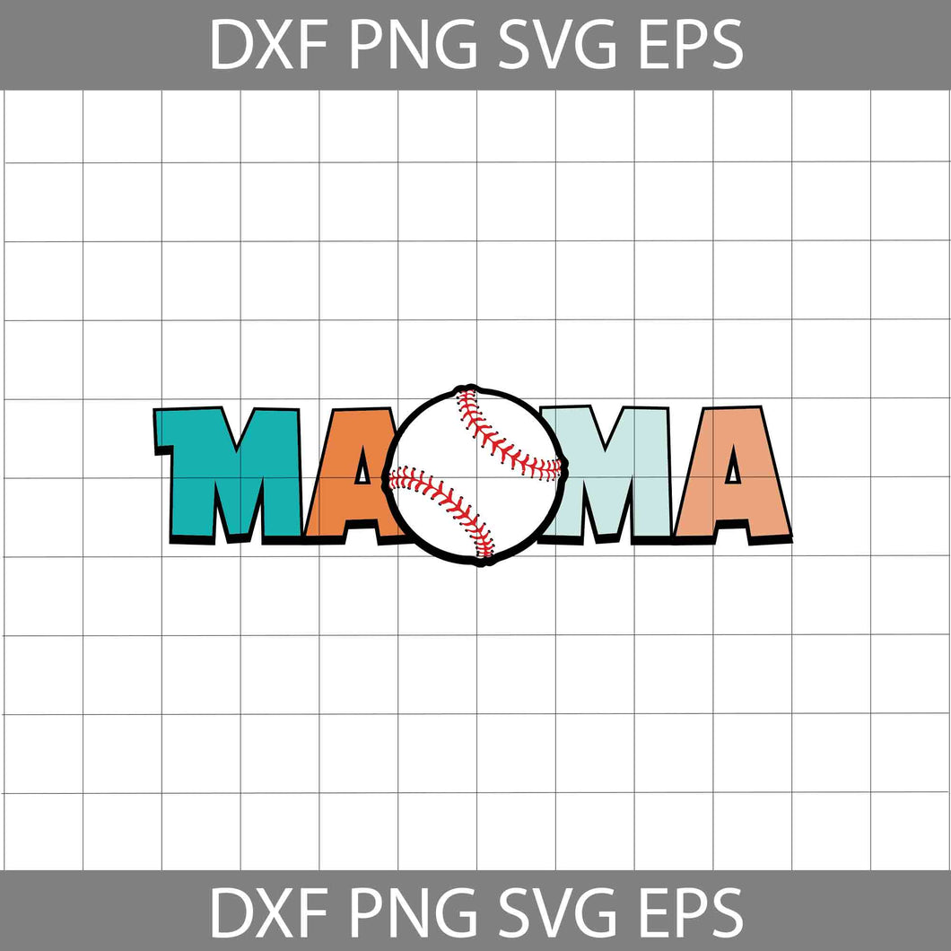 Mama Svg, Baseball Mama Svg, Mother's Day Svg, Cricut File, Clipart, Svg, Png, Eps, Dxf