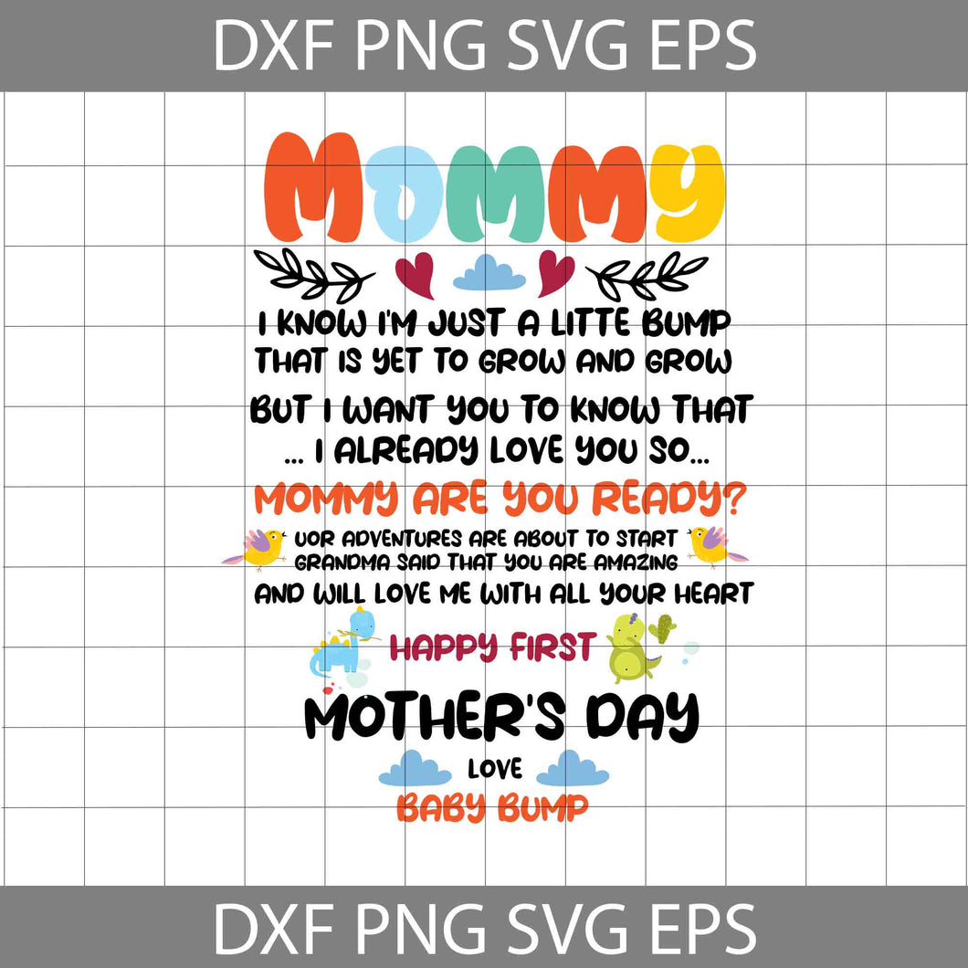 Mommy Svg, Happy First Mother's Day Svg, Mommy Quote Svg, Mother's Day Svg, Cricut File, Clipart, Svg, Png, Eps, Dxf