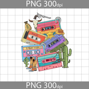 90s Country Cassette Tapes Png, Retro Western Cowboy Png, Cowboy Png, Png Digital Image 300dpi