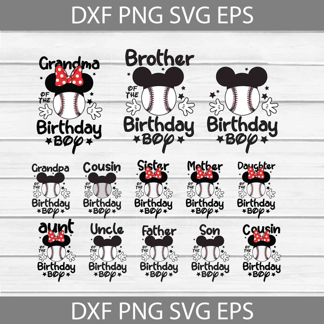 Bundle Family Birthday Boy Svg, Daddy Svg, Mommy Svg, Grandma Svg, Grandpa Svg, Brother Svg, Birthday Boy Svg, Birthday Svg, Cricut File, Clipart, Svg, Png, Eps, Dxf