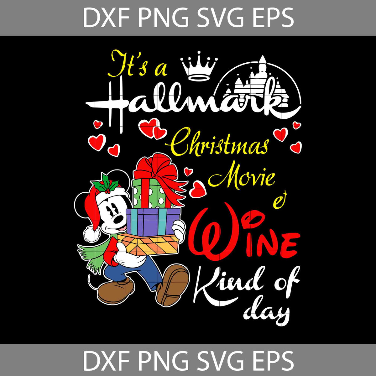 Its A Hallmark Mouse Svg, Mouse Svg, Merry Christmas Svg, Cartoon Svg ...