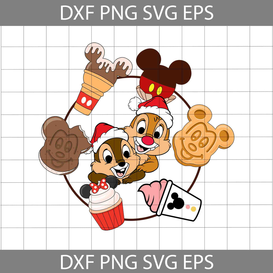 Tis The Season Svg, Mouse Snacks Svg, Cartoon Svg, Christmas Svg, Cricut File, Clipart, Svg, Png, Eps, Dxf