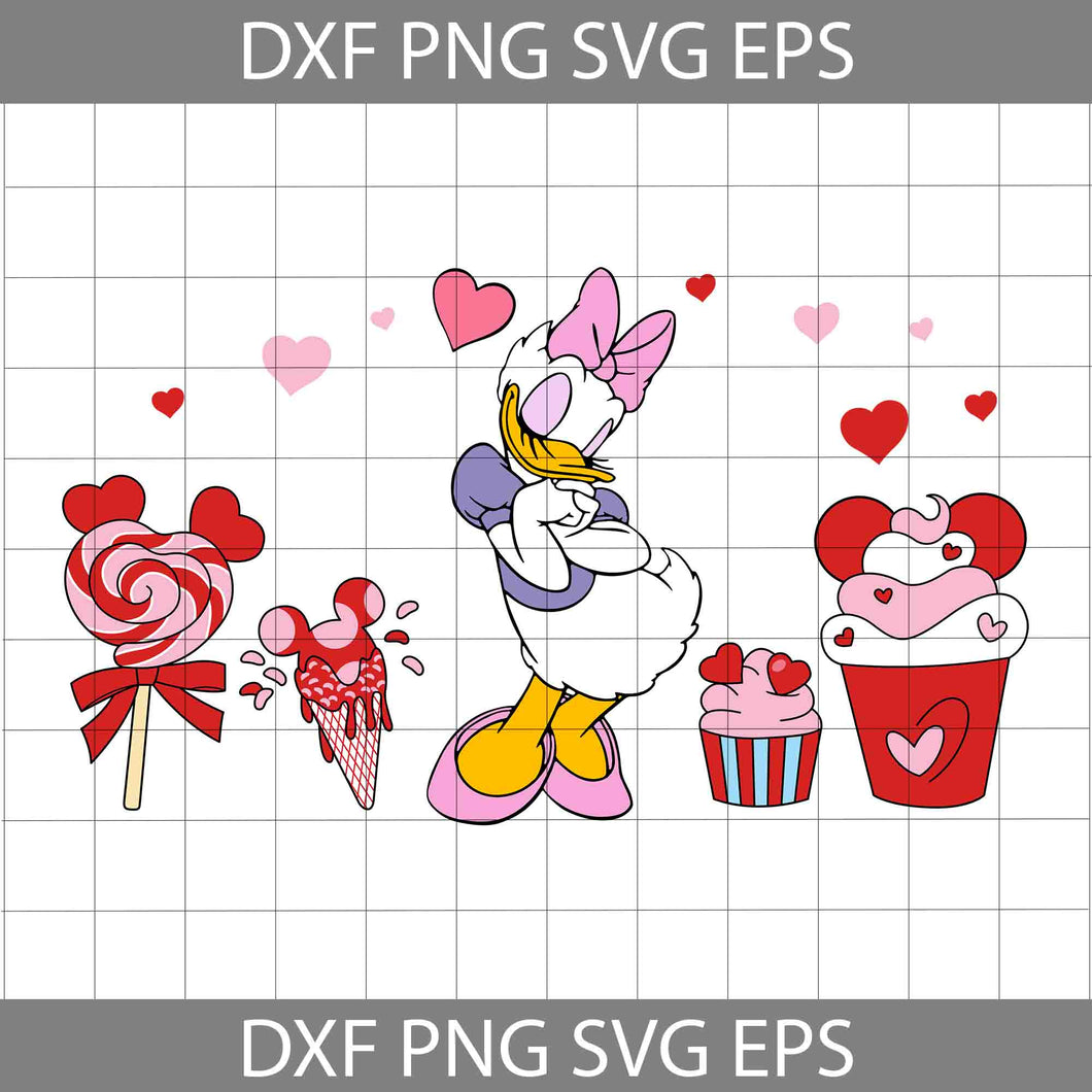 Duck Svg, Cartoon Svg, Valentine's Day Svg, Cricut File, Clipart, Svg, Png, Eps, Dxf