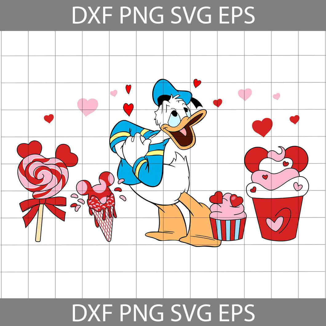 Duck Svg, Cartoon Svg, Valentine's Day Svg, Cricut File, Clipart, Svg, Png, Eps, Dxf