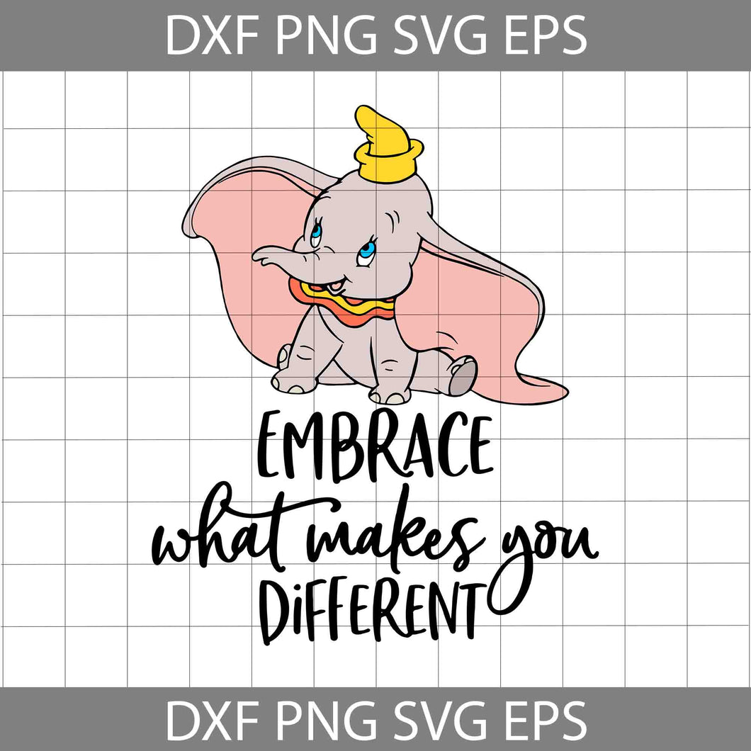 Embrace What Makes You Different Svg, Cartoon Svg, Cricut File, Clipart, Svg, Png, Eps, Dxf