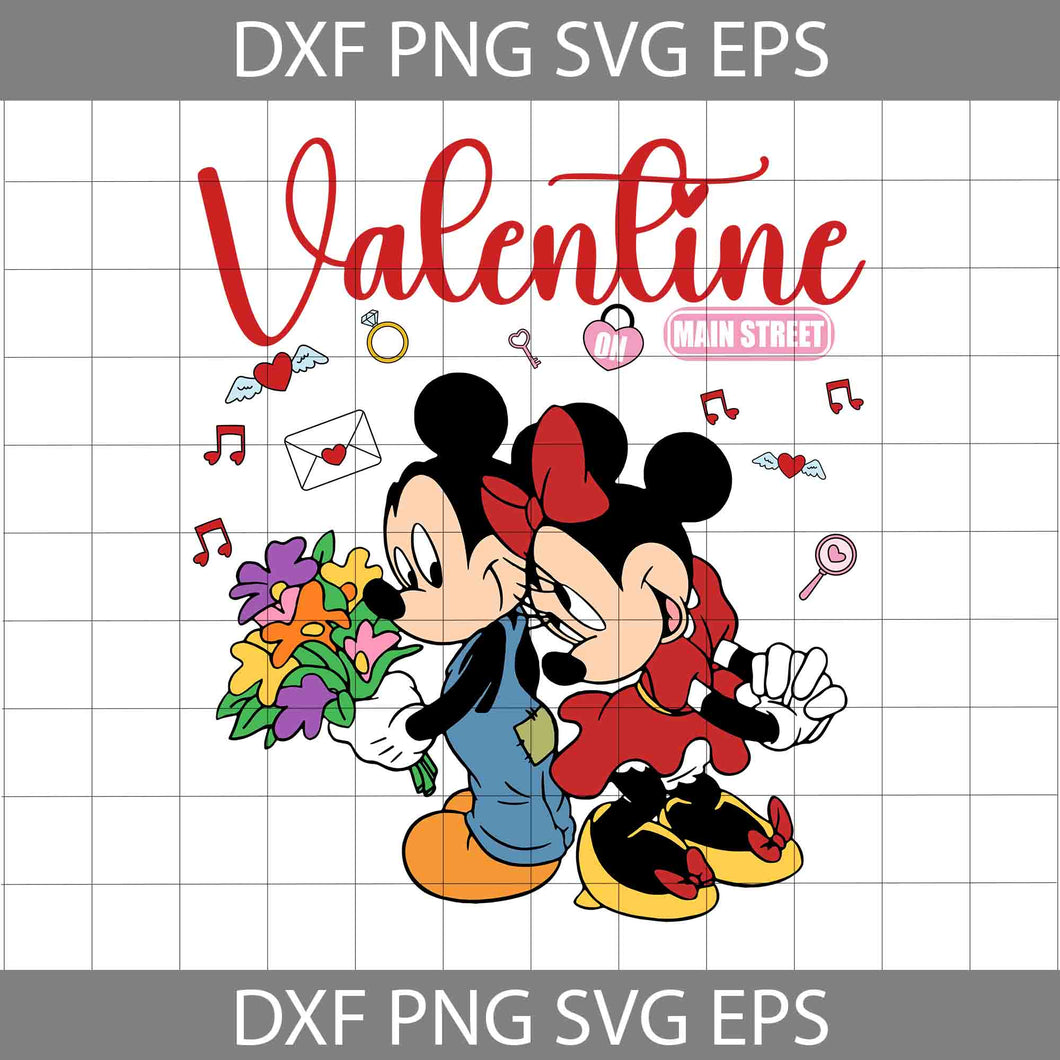 Mouse Couple Svg, Mouse Svg, Cartoon Svg, Valentine's Day Svg, Cricut File, Clipart, Svg, Png, Eps, Dxf