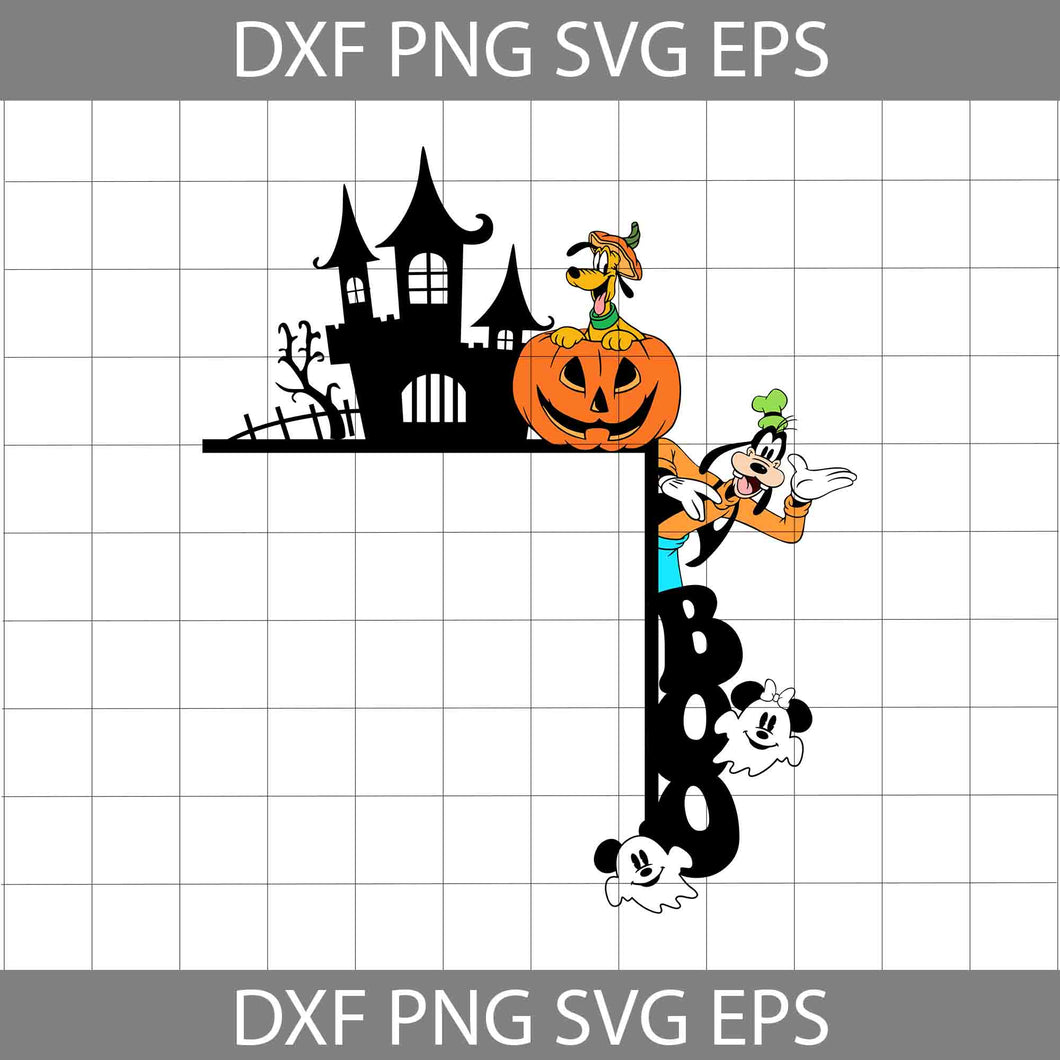 Mouse Halloween Svg, Halloween Door Corner, Cartoon Svg, Halloween Svg, Cricut File, Clipart, Svg, Png, Eps, Dxf