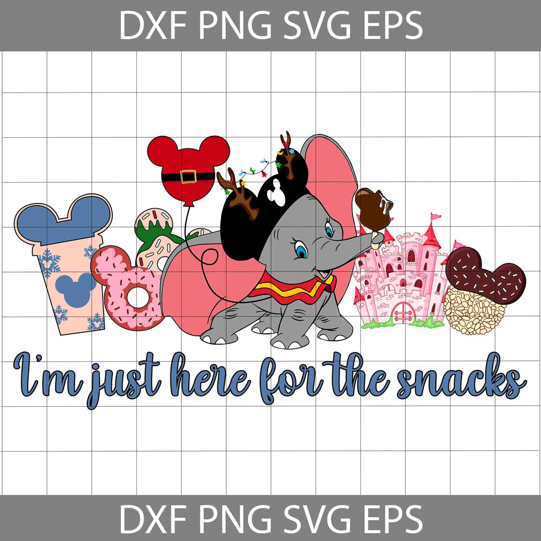 I'm Just Here For The Snacks Svg, Christmas Snacks Svg, Cartoon Svg, Christmas Svg, Cricut File, Clipart, Svg, Png, Eps, Dxf