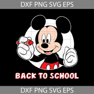 Mouse Back To School Svg, Mouse Svg, Cartoon Svg, Back To School Svg, Cricut File, Clipart, Svg, Png, Eps, Dxf