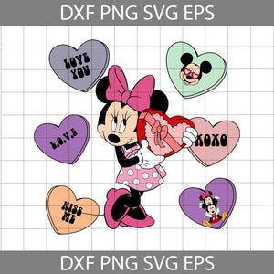 Mouse Heart Svg, Mouse Svg, Happy Valentine's Day Svg, Cartoon Svg, Valentine's Day Svg, Cricut File, Clipart, Svg, Png, Eps, Dxf